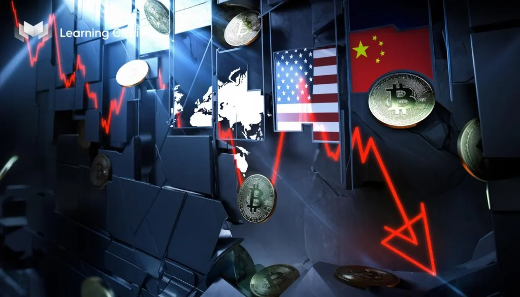 tariff war us china tac dong den co phieu kho bac bitcoin